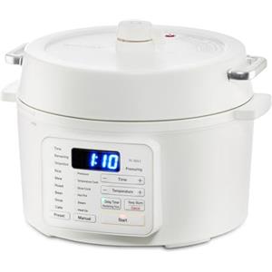 Iris Ohyama Woozoo, Multicooker con pentola a pressione e cuoci riso, 12-in-1, 6 modalità manuali, 6 menu predefiniti, Sotto pressione, temperatura, lento, vapore, bollitore, riscaldamento -PC-MA3, Bianco