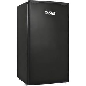 YASHE Frigorifero da 92L, con congelatore, piccolo frigorifero con scomparto per verdure, mini frigorifero, frigorifero da incasso, 7 regolazione della temperatura regolabile, risparmio energetico