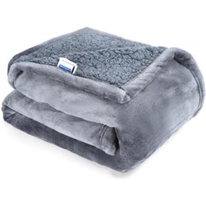 Nobleza Coperta Impermeabile per Cani, XL 152 x 127cm Coperta Morbida e Soffice per Cane, Lavatrice, Reversibile Protettore per Divano, Grigio