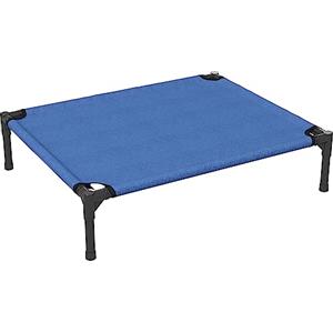 PawHut Brandina per Cani Taglia Media Pieghevole per Interno ed Esterno, Lettino per Cani Rialzato, Cuccia per Cani in Metallo e Tessuto Oxford, 76x61x18 cm, Blu