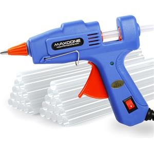 MAXDONE Pistola Colla a Caldo Colla a Caldo - 20W Mini Pistola a Caldo Professionale, Pistole a Colla Caldo con 30 Pezzi 7mm*130mm Colla Stick di Colla