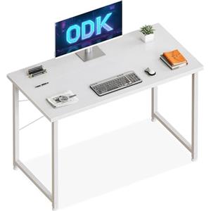 ODK Scrivania per Computer, 100x48cm Scrivania da Ufficio, Scrivanie da Lavoro Mesa, Bianca