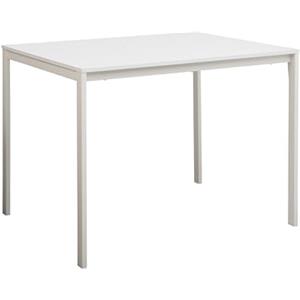 AVANTI TRENDSTORE Grosseto - Tavolo da pranzo con struttura in metallo bianca e piano in legno laminato bianco Disponibile in 3 diverse dimensioni e 3 diversi colori. Dimensioni LAP ca. 100x75x75cm
