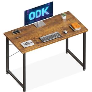 ODK Scrivania per Computer, 100x48cm Scrivania da Ufficio, Scrivanie da Lavoro Mesa, Marrone