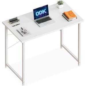 ODK Scrivania per Computer, 80x40cm Scrivania da Ufficio, Scrivanie Adatte per Camere da Letto e Soggiorni, Bianca