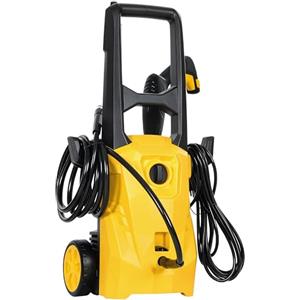 Outsunny Idropulitrice ad Alta Pressione 1600W con Ugello Regolabile e Kit Pulizia, Idropulitrice Professionale, Rame e Alluminio,120 Bar, Portata Max 390 l/h, per Casa, Patio e Auto, Giallo
