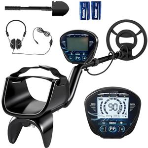 Outsunny Metal Detector per Adulti con Batteria, Rilevatore di Metalli Professionale con 3 Modalità Rilevatore d'Oro Pala Cuffie per Ricerca di Tesori sulla Spiaggia, Impermeabile IP68, Display LCD