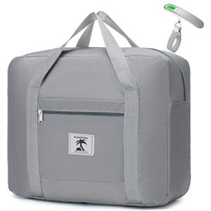 SUCIKORIO 40X30X15cm Air France British Airways Jet 2 Bagaglio a Mano Borsa da Viaggio Impermeabile Oxford Borsone da Viaggio Pieghevole 18L Borsoni Travel Bag Unisex Weekender Grigio con Pesa Valigia