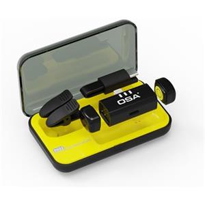 OSA Microfono lavalier professionale wireless per iPhone iPad con custodia di ricarica, microfono wireless Lavalier 40H per registrazione video, Vlog, YouTube, microfono intelligente con