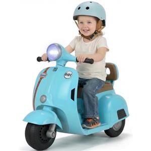 MAMIZO Moto Elettrica per Bambini 6V, Moto Giocattolo Cavalcabile a 3 ruote, Avanti e Indietro, con schienale, Fari, USB, Pedali, Musica, 72x56x37 cm, 2 km/h, max 20 kg, per bambini 3-6 anni, Blu