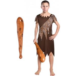 AYBUY Abbigliamento dell'età della pietra per bambini, costume da caverna Halloween, costume storico Carnaval, a tema feste