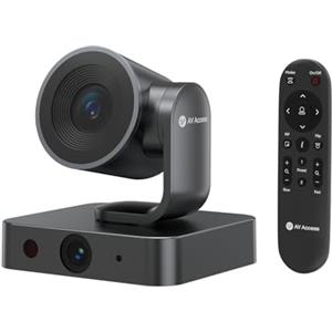 v AV Access AV Access 4K Conference Room Camera, Dual Lens Cam (4K AI Tracking Cam e 1080P Panoramic Cam), 3X Optical/5X Digital Zoom, 120° FOV, Auto Framing, Individuals Gallery, Works with Meet,Teams,Zoom