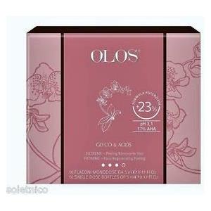 Olos Glyco & Acids INTENSE Peeling Cosmetico Rinnovante Viso -10 fiale di Acido Glicolico Tamponato al 30% da 5ml