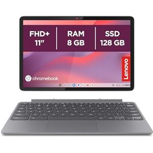 Lenovo Duet Chromebook 11" FHD+ (1920x1200), MediaTek Kompanio 838, RAM 8GB, Memoria 128GB, Schermo Touch, Chrome OS, Folio Stand e Tastiera inclusi - Luna Grey