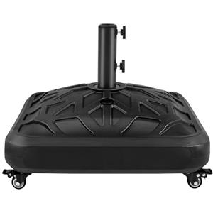 Yaheetech Base per Ombrellone da Giardino Riempibile con Sabbia e Acqua 37L Supporto con Ruote Bloccabili per Palo Ombrellone Ø38 mm e Ø48 mm, in HDPE e Metallo, per Patio Spiaggia Esterno
