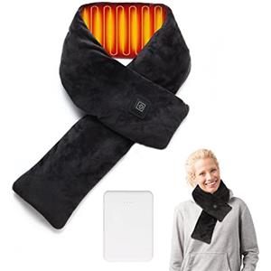 UNUSROOM Sciarpa riscaldata da donna ricaricabile, scaldacollo, scaldacollo elettrico riscaldato con power bank da 5000 mAh, senza fili, termica per uomini e donne, regalo per la famiglia
