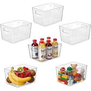 HPYLIF·H Organizer per frigorifero, scatole di conservazione, organizer da cucina per l'uso in frigoriferi, armadi, cucine e cassetti, senza BPA (6 pezzi, M(26x15,5x13CM))