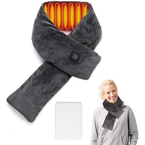 UNUSROOM Sciarpa riscaldata da donna ricaricabile, scaldacollo, scaldacollo elettrico riscaldato con power bank da 5000 mAh, termica senza fili, per uomini e donne, regalo per la famiglia