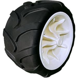 FashionCha Ruote Girevoli in Poliuretano Come Sostituti Durevoli per Carrelli da Campeggio, Bianco Nero