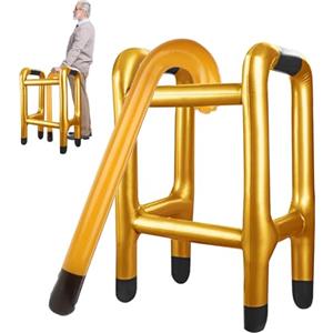 Kunaxku Giocattolo Deambulatore e Bastone per Anziani Gonfiabile Deambulatore Gonfiabile, Stampelle Gonfiabili per Costume Regalo, Costume Gonfiabile, per Carnevale Compleanno Giochi di Ruolo