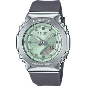 Casio G-shock - Orologio Uomo Al Quarzo Sportivo Cinturino In Silicone Grigio Cassa In Resina Quadrante Analogico-digitale Verde - GM-S2110-3AER