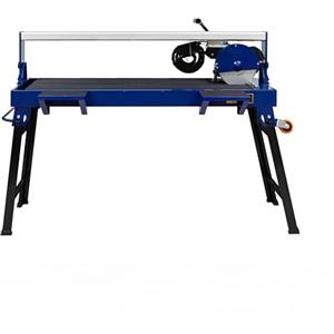 T-Mech Tagliapiastrelle Professionale Elettrico Taglia Piastrelle Raffreddato ad Acqua Girevole ad Angolo 45° per Lato con 2 lame Diamantate Motore Induzione 1400W 1200mm