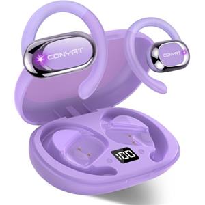 Conyat Bluetooth 5.4 Auricolari traduttori in Tempo reale con 164 Lingue, 58Ore Open-Ear Cuffie Traduttore Simultaneo Vocale con 7 Modalità, Viola