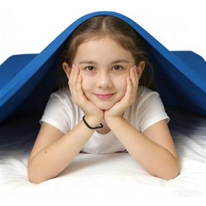 TOPARCHERY Coperta a compressione sensoriale, per una pressione profonda, in lycra elastan, traspirante, elastica, confortevole (blu, matrimoniale)