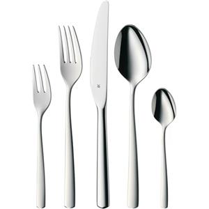 WMF Set Posate Boston 60 Pezzi, con 12 Forchette, 12 Coltelli Forgiati, 12 Cucchiai, 12 Forchettine da Dolce e 12 Cucchiaini in Acciaio Inox 18/10 Lucido, Lavabili in Lavastoviglie