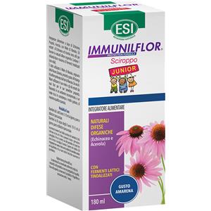 ESI Immunilflor Sciroppo Junior 180 ml - Integratore per Difese Immunitarie con Echinacea, Acerola e Miele di Manuka, Gusto Amarena