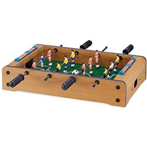 Relaxdays Biliardino da Tavolo, per Bambini e Adulti, Calcio Balilla, HLP: 11 x 51 x 50 cm, Legno MDF, Verde Marrone