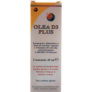 HERBOPLANET Srl Olea D3 Plus Gocce Confezione 20 ml Integratore Vitamina D3