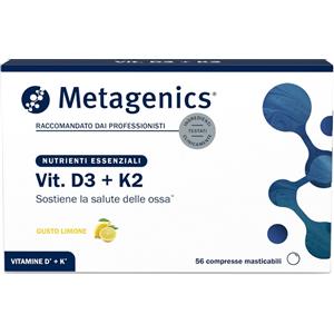 METAGENICS BELGIUM bvba VIT D3 K2 - 56 Compresse Masticabili con Vitamina D3 e K2 per Ossa Normali