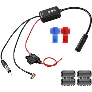 Paicreate 3-in-1 Amplificatore Antenna Auto Para Autoradio Sony, Pioneer, Kenwood, Alpine, JVC, Radio FM DAB+ Plus, DAB Adattatore Splitter Universale