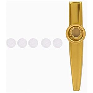 Alomejor Kazoo Harmonica Accompagnamento Musicale Per Pianoforte Chitarra Ukulele Violino Alluminio Lega Kazoo(Oro)