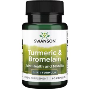 Swanson Curcuma e Bromelina - Integratore per Salute delle Articolazioni e Benessere Generale - 60 Capsule