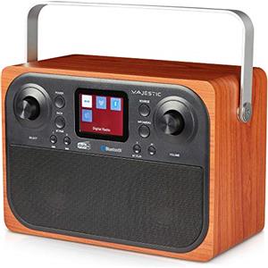 Majestic RT 197 DAB - Radio DAB/DAB+/FM, Bluetooth, Display LC, Ingresso AUX-IN, uscita cuffie, sveglia 2 allarmi 3 suonerie