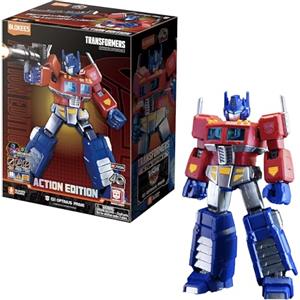 BLOKEES G1 Optimus Prime - Action Figure con 45 Giunti e Funzione Light-Up