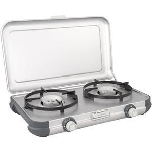 Campingaz Cucina da campeggio 2 CV, fornello a gas portatile a due fuochi, griglia esterna, bianco