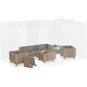 Relaxdays Zanzariere per Gazebo da Esterno e Interno, Rete Anti-Insetti a Maglia Stretta, 250x300x500 cm, Poliestere