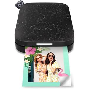 HP Sprocket Stampante fotografica istantanea portatile 5x7.6 cm (Nero) Stampa le immagini su carta adesiva ZINK dai tuoi dispositivi iOS e Android