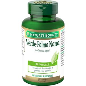 Nature's Bounty Verde Palma Nana - Integratore Alimentare per Prostata e Vie Urinarie, 100 Capsule