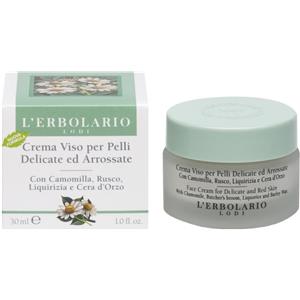 L'Erbolario Crema Viso Lenitiva e Nutriente per Pelli Delicate con Camomilla, Rusco e Liquirizia - 30 ml