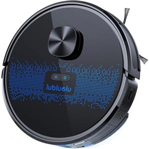 Lubluelu Robot aspirapolvere con funzione di pulizia, aspirapolvere robot 5000Pa navigazione laser con 5 schede, 55 dB robot aspirapolvere con controllo app, ideale per peli di animali, tappeti