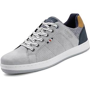 LANGDU Sneakers Uomo Scarpe da Ginnastica Casual Sportive Running Basse Scarpe all'Aperto 41-46EU (45EU, Marrone 80)