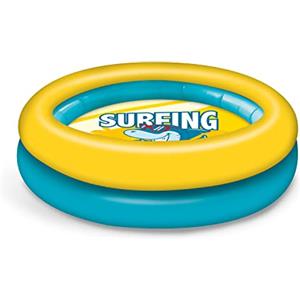 Mondo Toys - SURFING SHARK | 2 Rings Pool - Piscina gonfiabile per bambini 2 anelli - diametro 100 cm - +10 mesi - 16923
