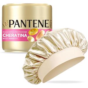 Pantene Pro-V Set Cuffia Seta Per Capelli + Maschera Capelli, Protezione Cheratina, Ricci Perfetti, Fino A 72h Di Ricci Definiti In 1 Applicazione Per Ricci Crespi, Ribelli, 300 ml