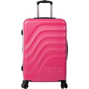 Totto - Valigia rigida espandibile - Brazy+ - Valigia media - Deco rose - Colore rosa - Bagaglio a mano - Sistema espandibile - Sistema TSA - Fodera in poliestere