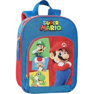 Franco Cosimo Panini - Zainetto Ufficiale Super Mario per Bambini, Spallacci Imbottiti, Retro e Fondo Termoformati, Ideale per Asilo e Tempo Libero, 23 x 30H x 10 cm
