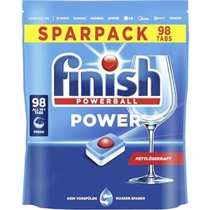 Finish Power Fresh - Pastiglie per lavastoviglie, confezione risparmio, 98 pastiglie